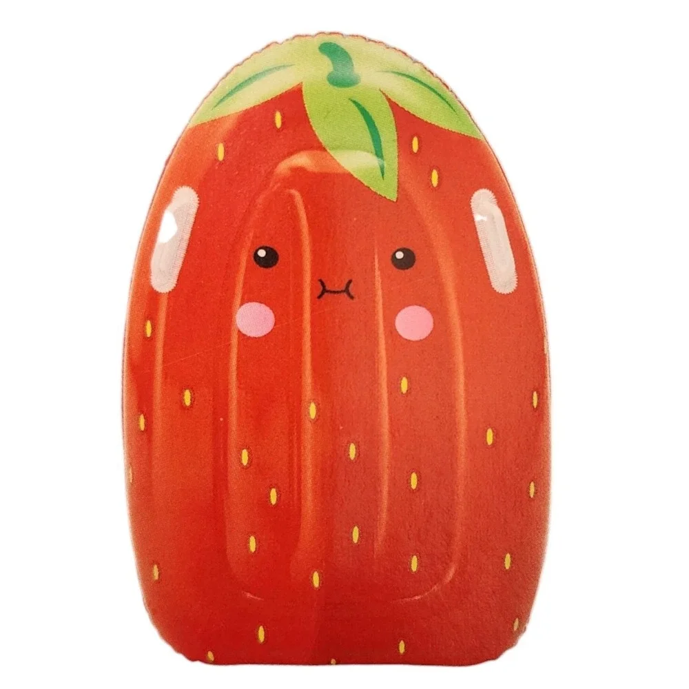 Bring on the Sun Inflatable Kick Board Kids Boogie Board with Handles Strawberry